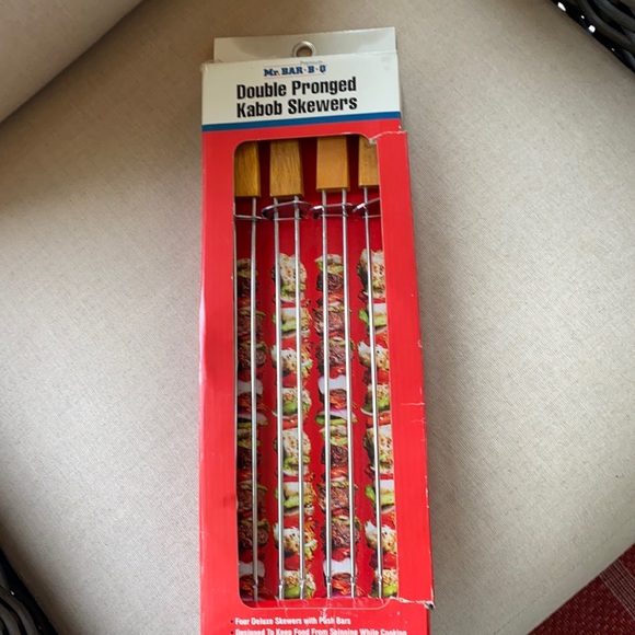 Mr. Bar B Q Double Pronged Kabob Skewers.